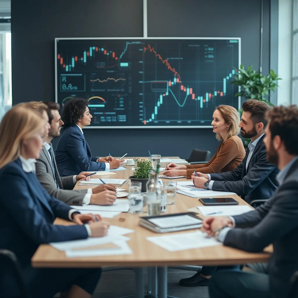 Equipo en sesión de planificación estratégica